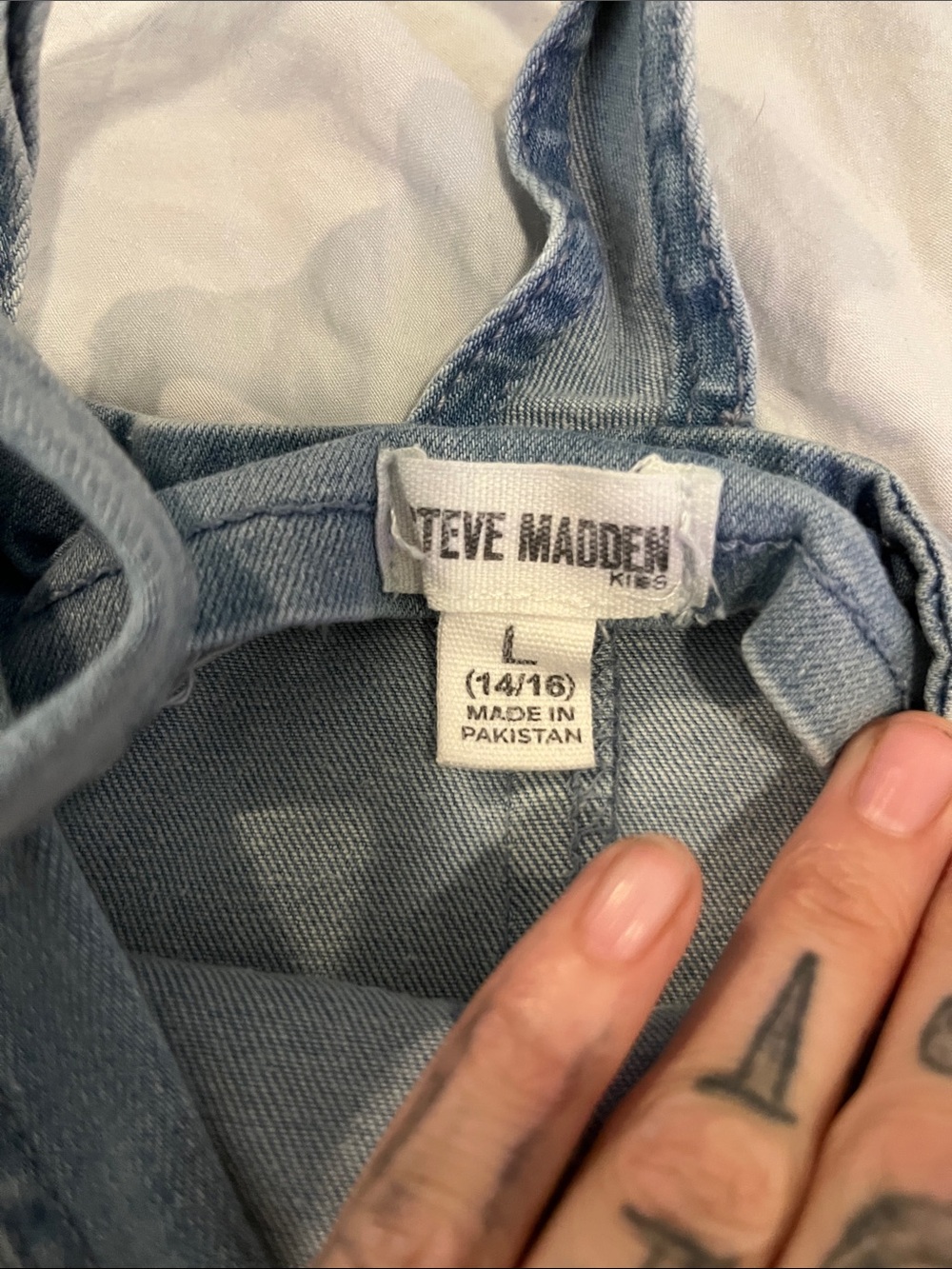 Steve Madden Light Blue Denim Square-Neck Tank Maxi - Picture 3 of 4